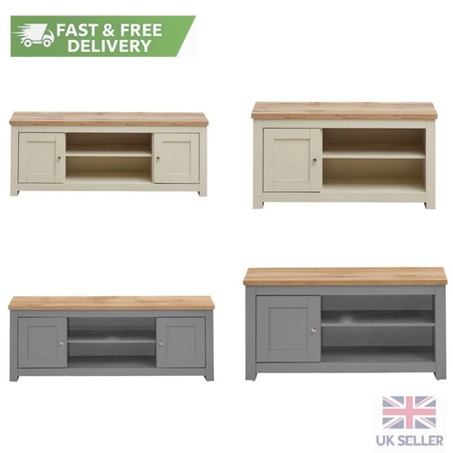 Cream grey stand unit - tv,