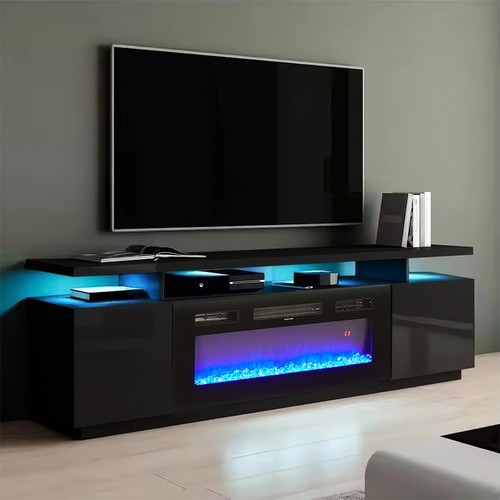 70inch gloss black - black, stand