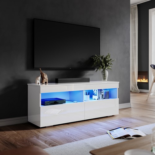 White high gloss stand unit - high,