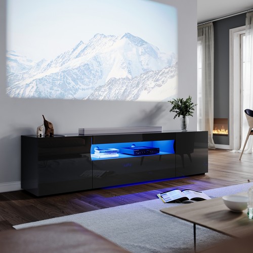 Black 200cm high gloss - high,