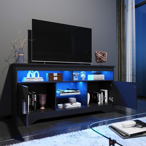 135cm stand cabinet black - stand,