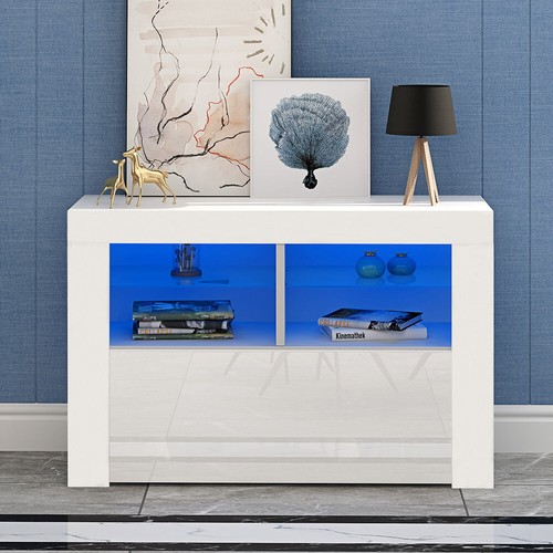 Modern white unit cabinet - tv,