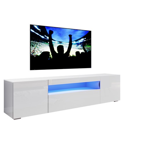 High gloss white stand - white, tv